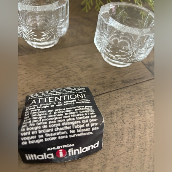 A Pair of Iittala Finland Kuusi Votive Candle Holders MCM - Picture 2 of 5